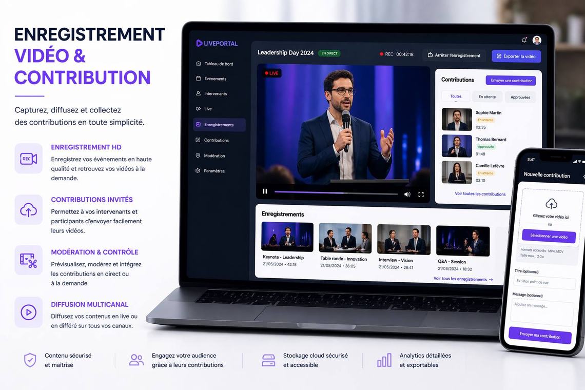 Enregistrement vidéo & contribution